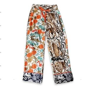 Anthropologie Cally Conway Sleep Bottoms Pants Combo Ivory Woodland Owl Rabbit